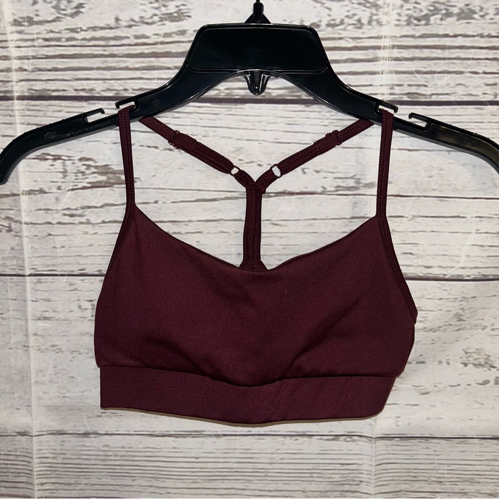 Burgundy Sports Bra